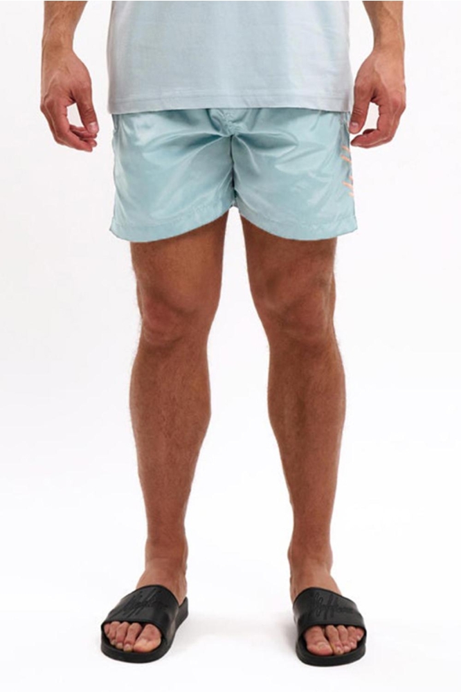 MEN SPLIT SWIM SHORTS MM1 HS25 21 828 LIGHT BLUE/CORAL